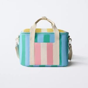 ZARA STRIPED CROSSBODY LUNCH BAG